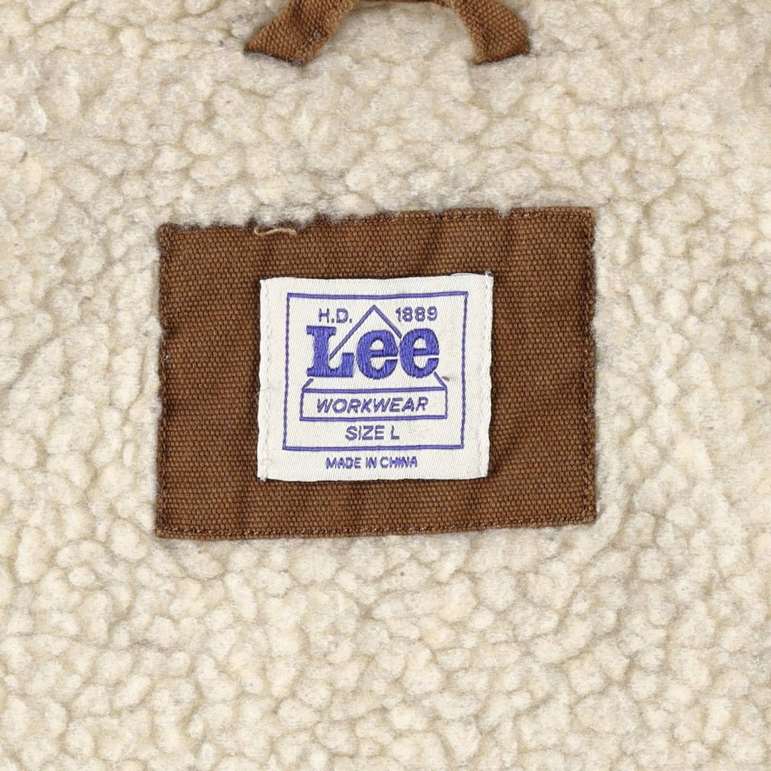 Lee padded duck vest, men's size L (approx.) cotton brown type Vintage Second Hand