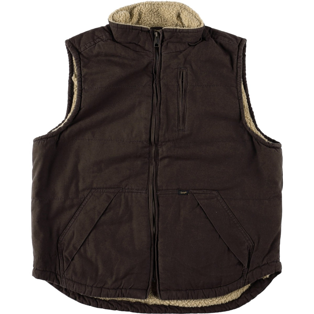 Lee PREMIUM SELECT Duck Vest, Men's Size M (approx.) cotton brown type Vintage Second Hand
