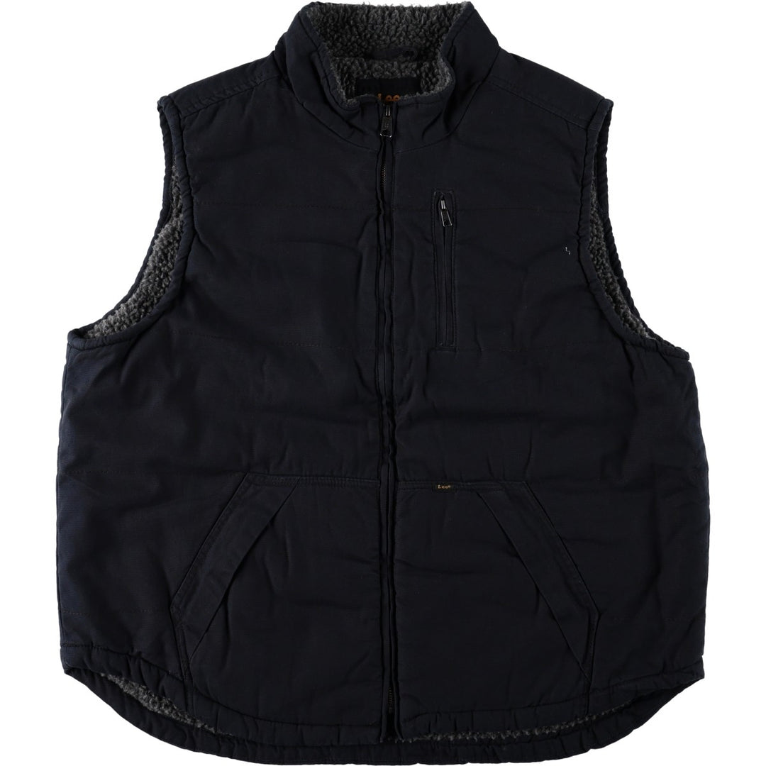 Lee PREMIUM SELECT Padded Duck Vest, Men's XL (approx.) cotton black type Vintage Second Hand
