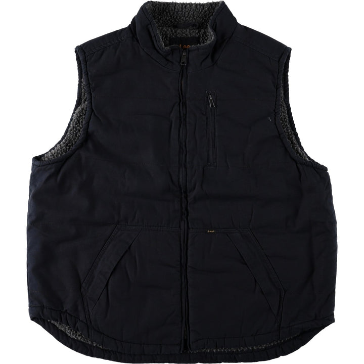 Lee PREMIUM SELECT Padded Duck Vest, Men's XL (approx.) cotton black type Vintage Second Hand