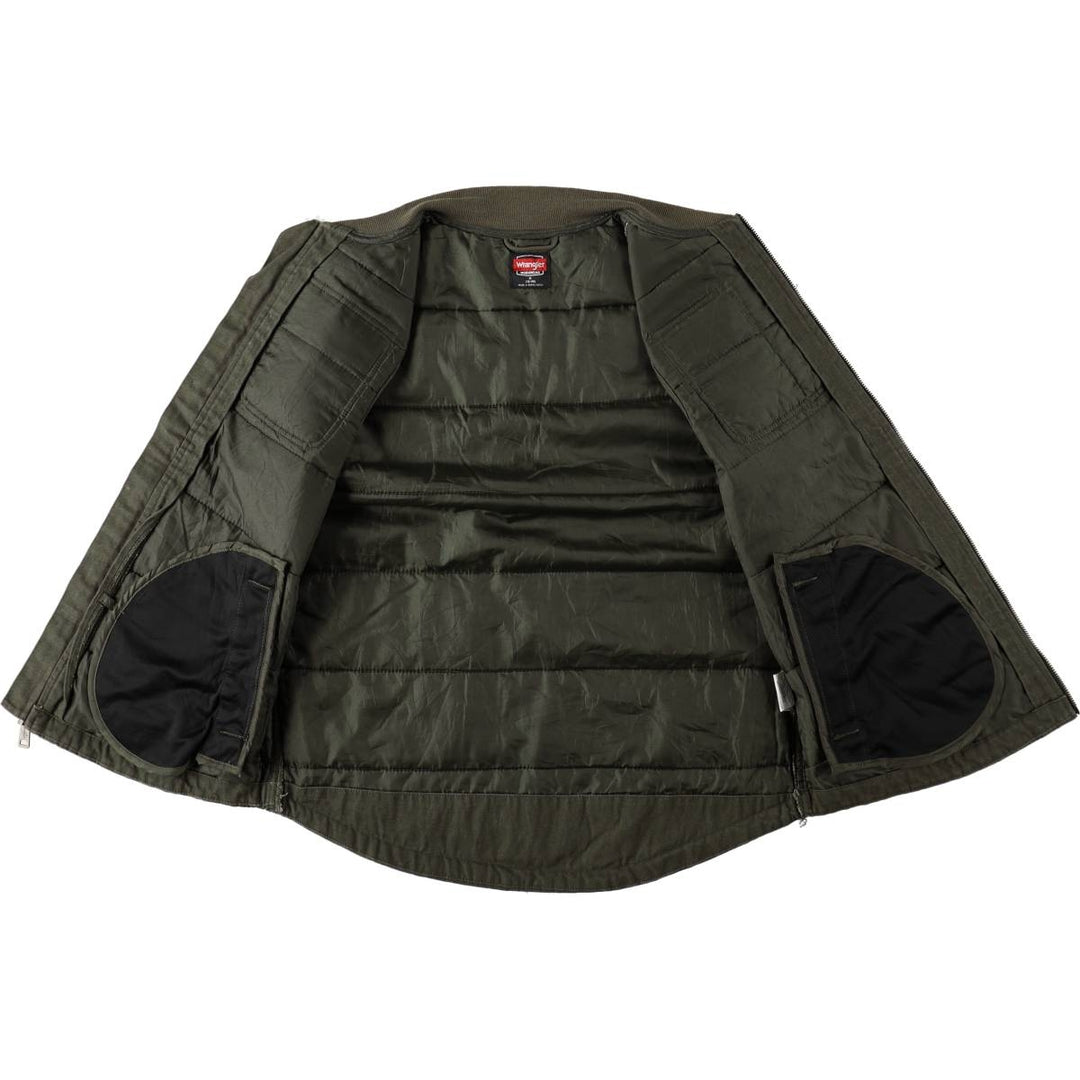 Wrangler padded duck vest, men's size M (approx.) cotton Khaki type Vintage Second Hand