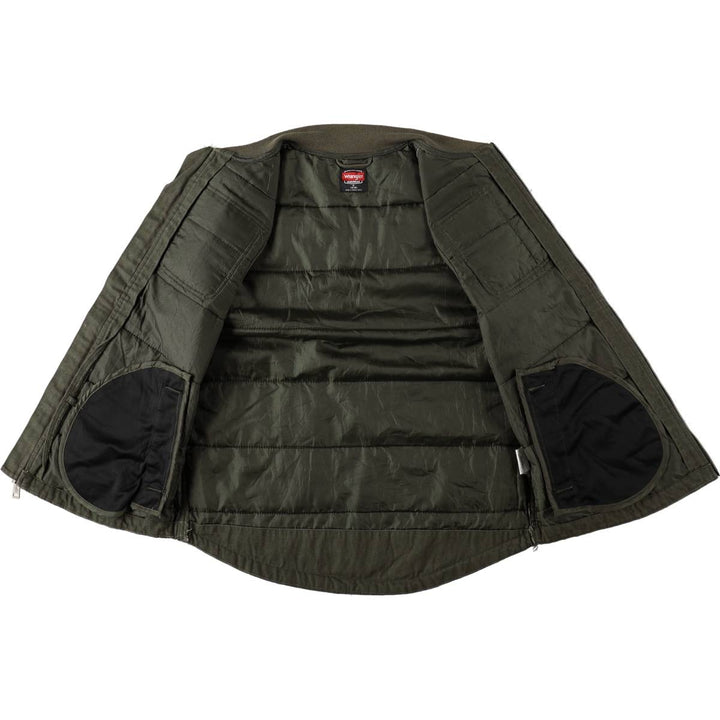 Wrangler padded duck vest, men's size M (approx.) cotton Khaki type Vintage Second Hand