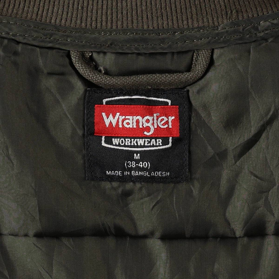 Wrangler padded duck vest, men's size M (approx.) cotton Khaki type Vintage Second Hand