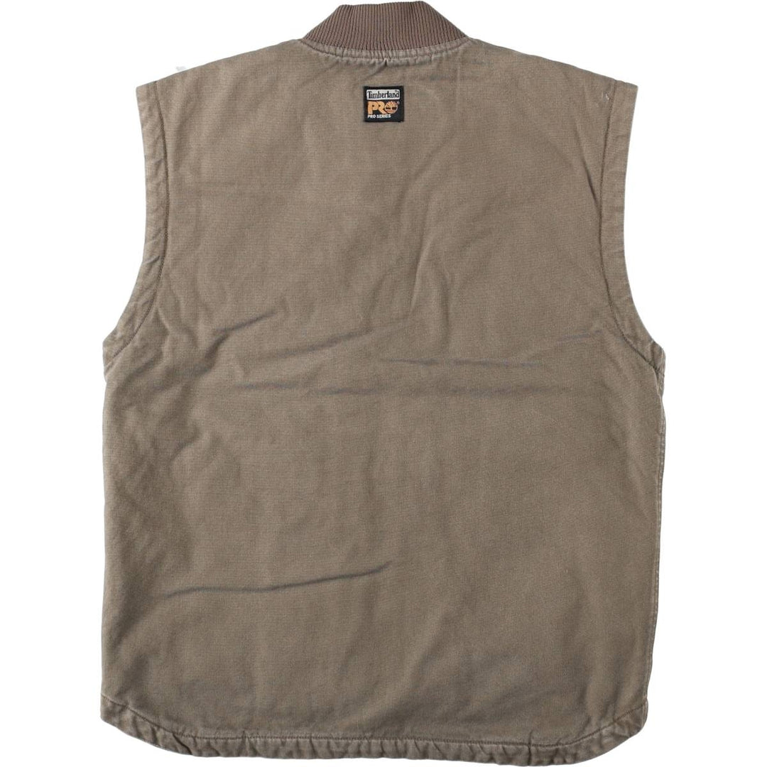Timberland PRO Series Insulated Duck Vest, Men's Size L (approx.) polyester Khaki type Vintage Second Hand