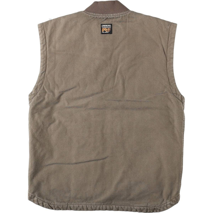 Timberland PRO Series Insulated Duck Vest, Men's Size L (approx.) polyester Khaki type Vintage Second Hand
