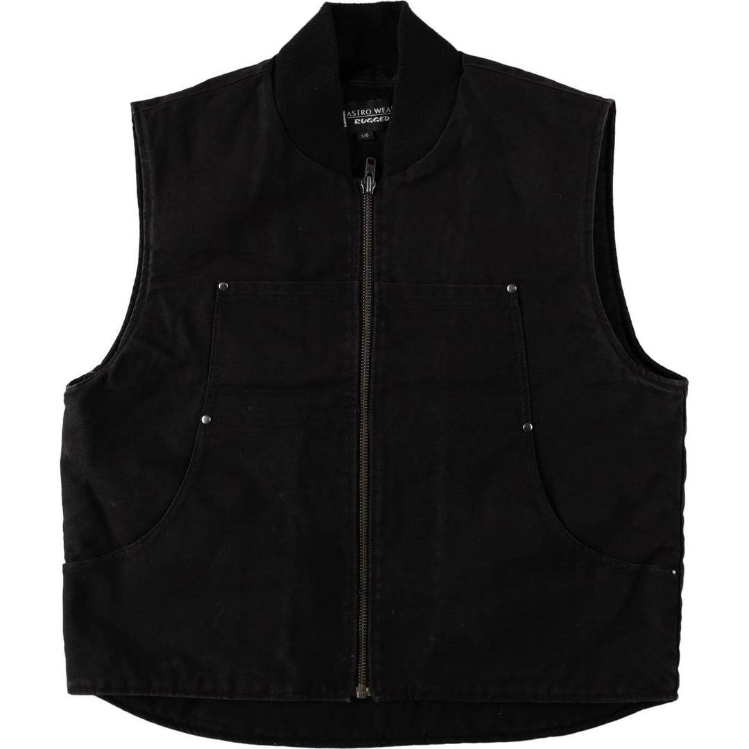 ASTRO WEAR RUGGED Duck Vest, Men's Size L (equivalent) cotton black type Vintage Second Hand