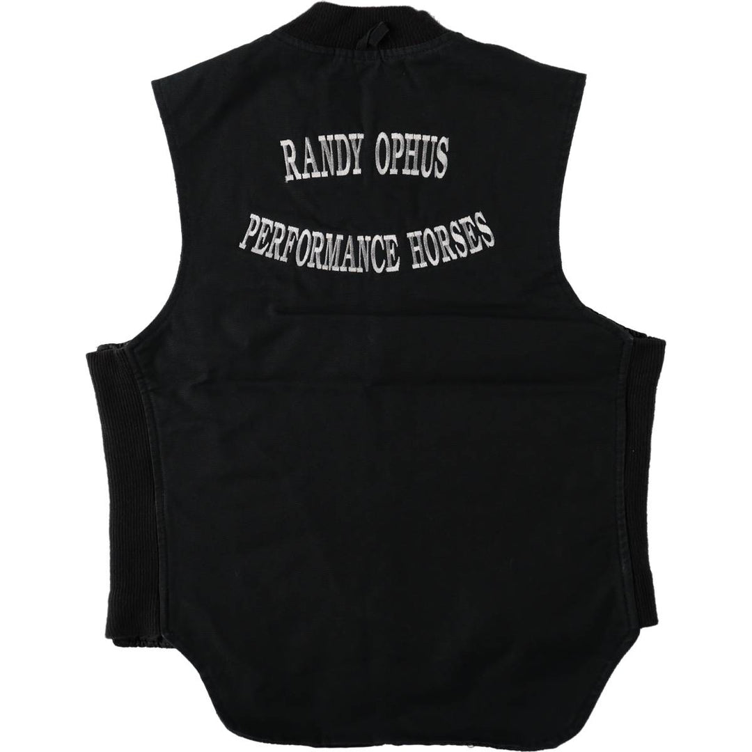 TOUGH DUCK Padded Duck Vest, Made in Canada, Men's Size L (approx.) cotton black type Vintage Second Hand