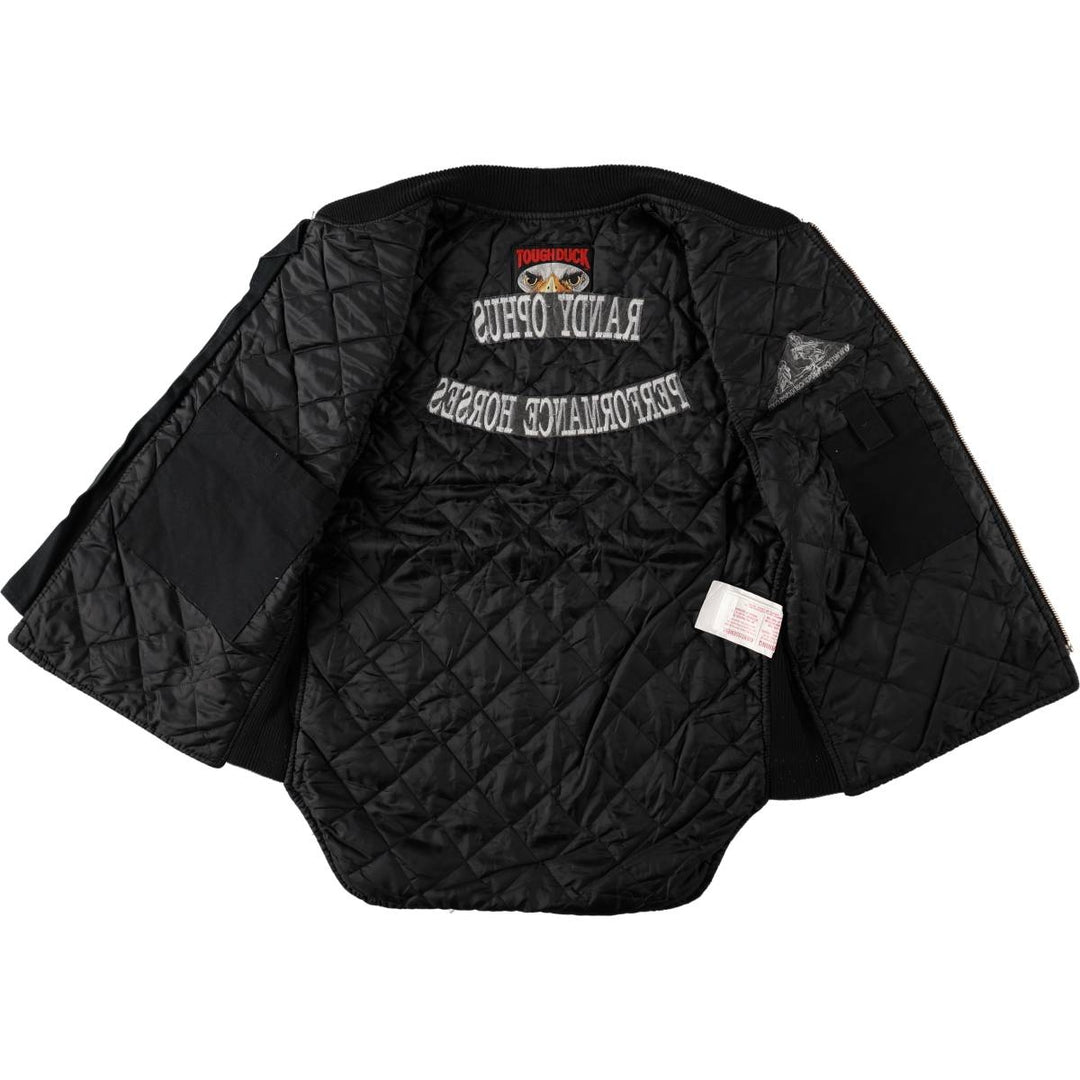 TOUGH DUCK Padded Duck Vest, Made in Canada, Men's Size L (approx.) cotton black type Vintage Second Hand