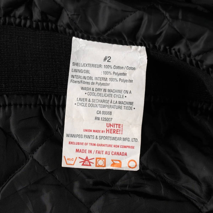 TOUGH DUCK Padded Duck Vest, Made in Canada, Men's Size L (approx.) cotton black type Vintage Second Hand