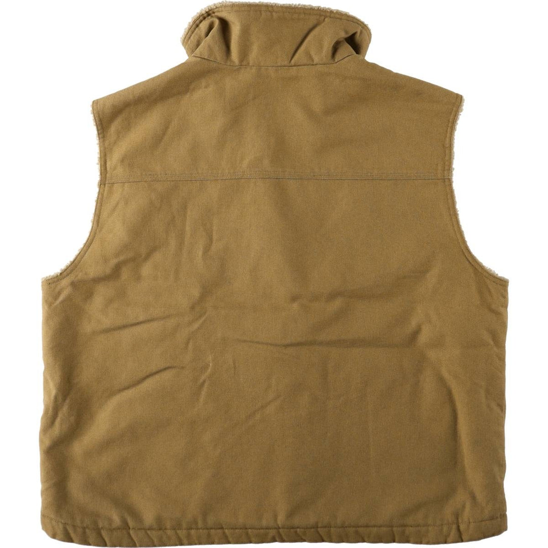 2000'S Columbia TIMBER GRIT Duck Vest, Men's Size XL (approx.) cotton Khaki type beige Vintage Second Hand