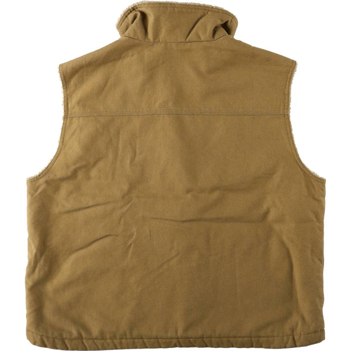 2000'S Columbia TIMBER GRIT Duck Vest, Men's Size XL (approx.) cotton Khaki type beige Vintage Second Hand