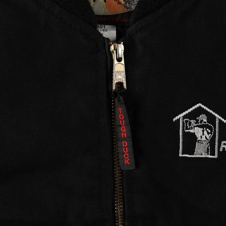 TOUGH DUCK Padded Duck Vest, Made in Canada, Men's Size L (approx.) cotton black type Vintage Second Hand