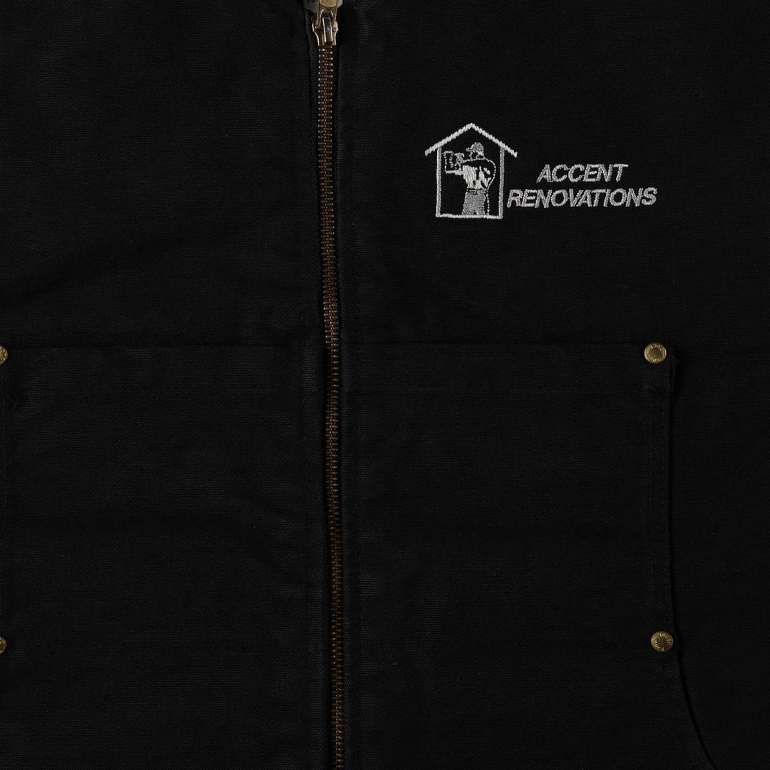TOUGH DUCK Padded Duck Vest, Made in Canada, Men's Size L (approx.) cotton black type Vintage Second Hand