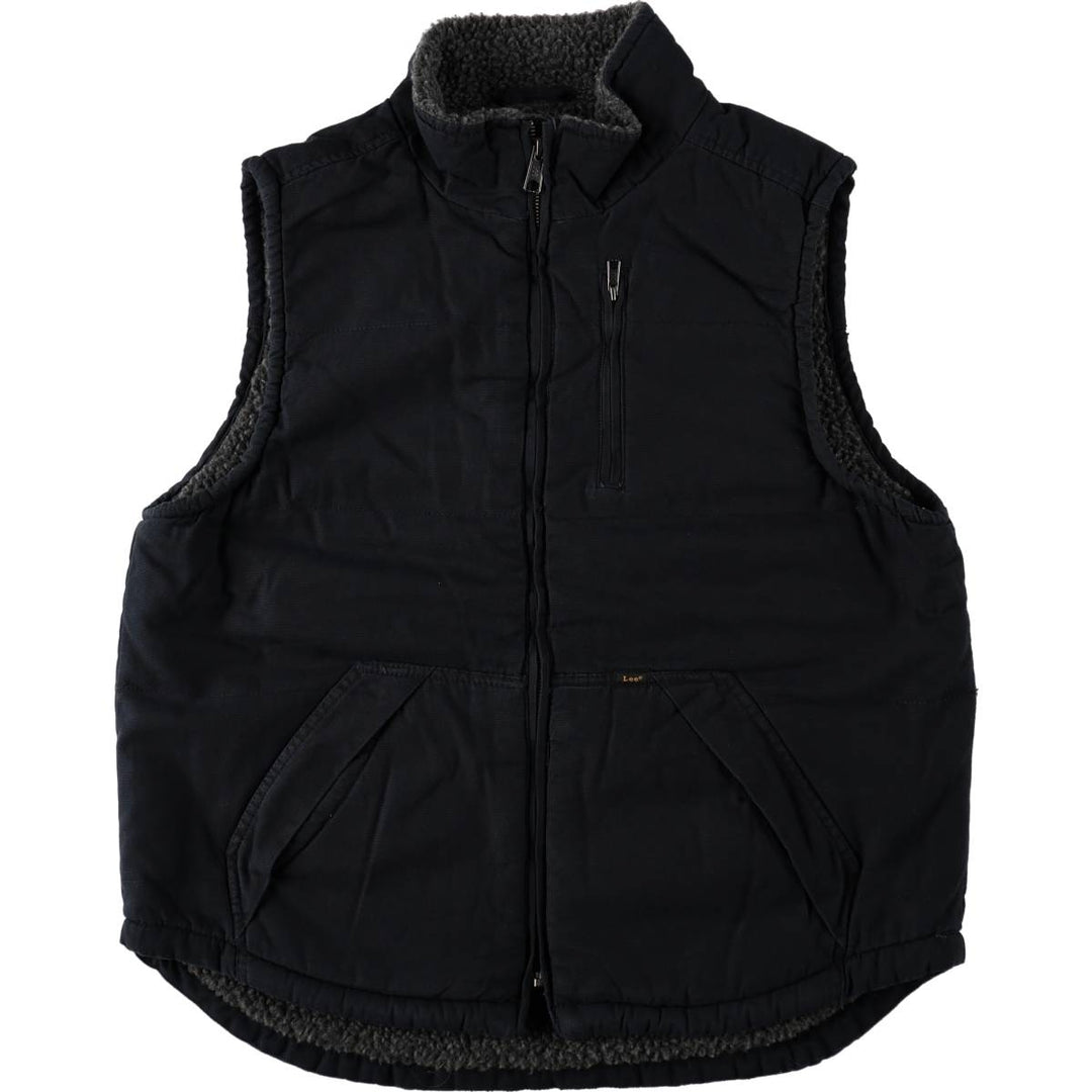 Lee PREMIUM SELECT Padded Duck Vest, Men's Size M (approx.) cotton navy blue type Vintage Second Hand