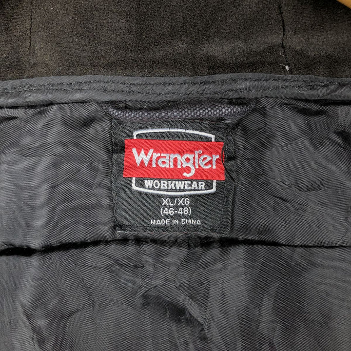 Wrangler WORK WEAR Hooded Padded Duck Vest, Men's Size XL (approx.) cotton black type Vintage Second Hand
