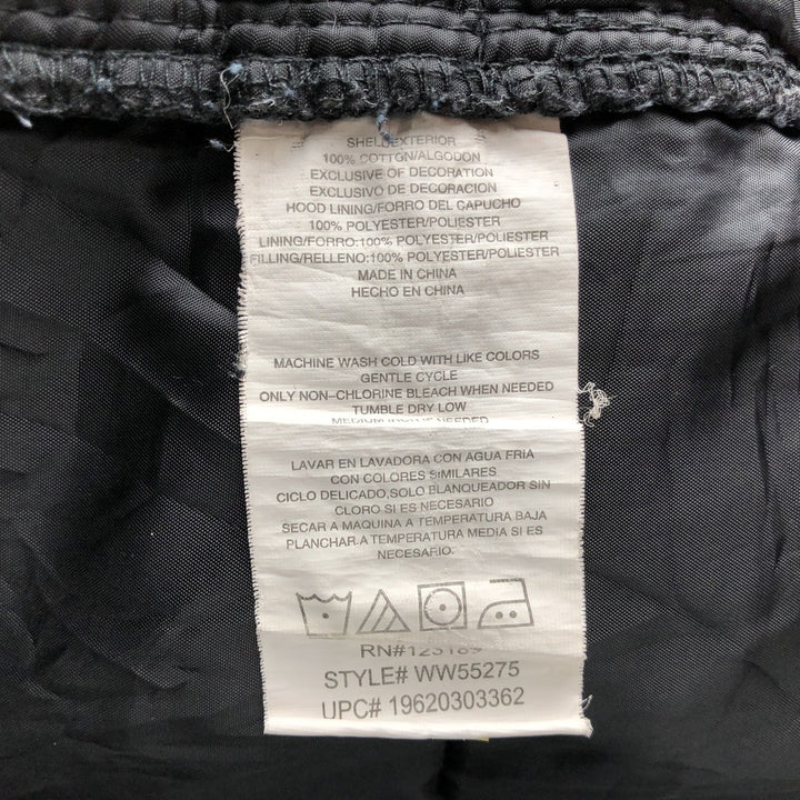 Wrangler WORK WEAR Hooded Padded Duck Vest, Men's Size XL (approx.) cotton black type Vintage Second Hand