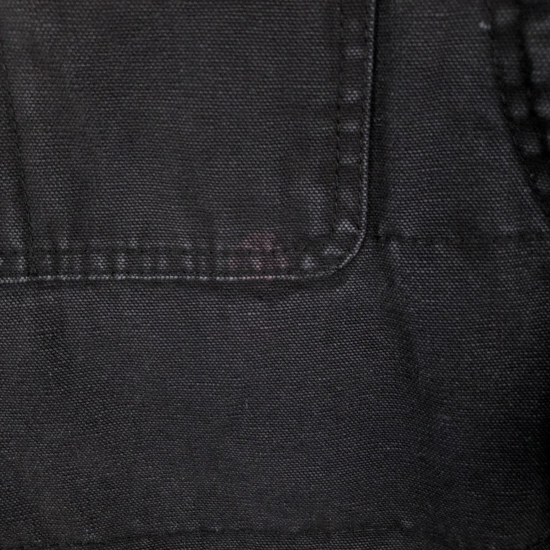 Wrangler WORK WEAR Hooded Padded Duck Vest, Men's Size XL (approx.) cotton black type Vintage Second Hand