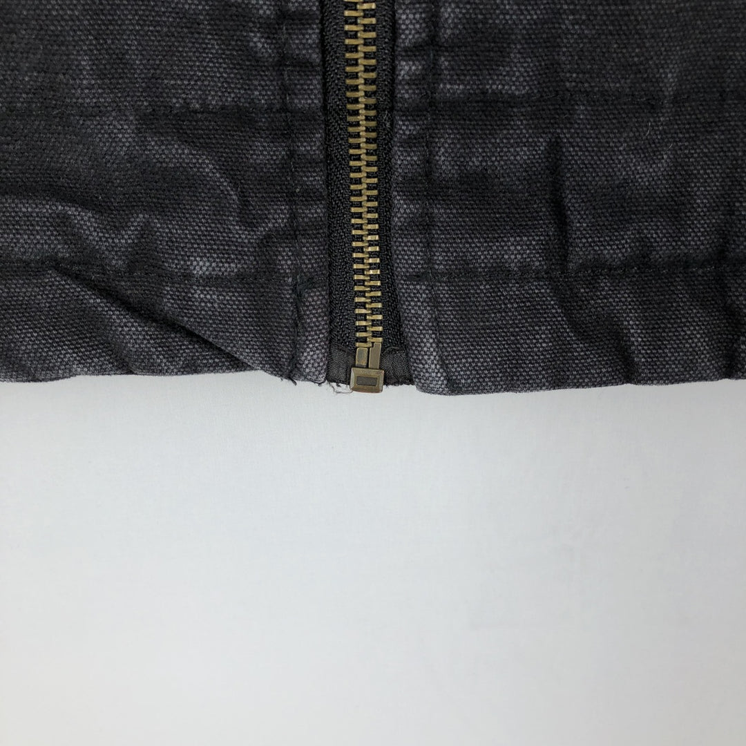 Wrangler WORK WEAR Hooded Padded Duck Vest, Men's Size XL (approx.) cotton black type Vintage Second Hand