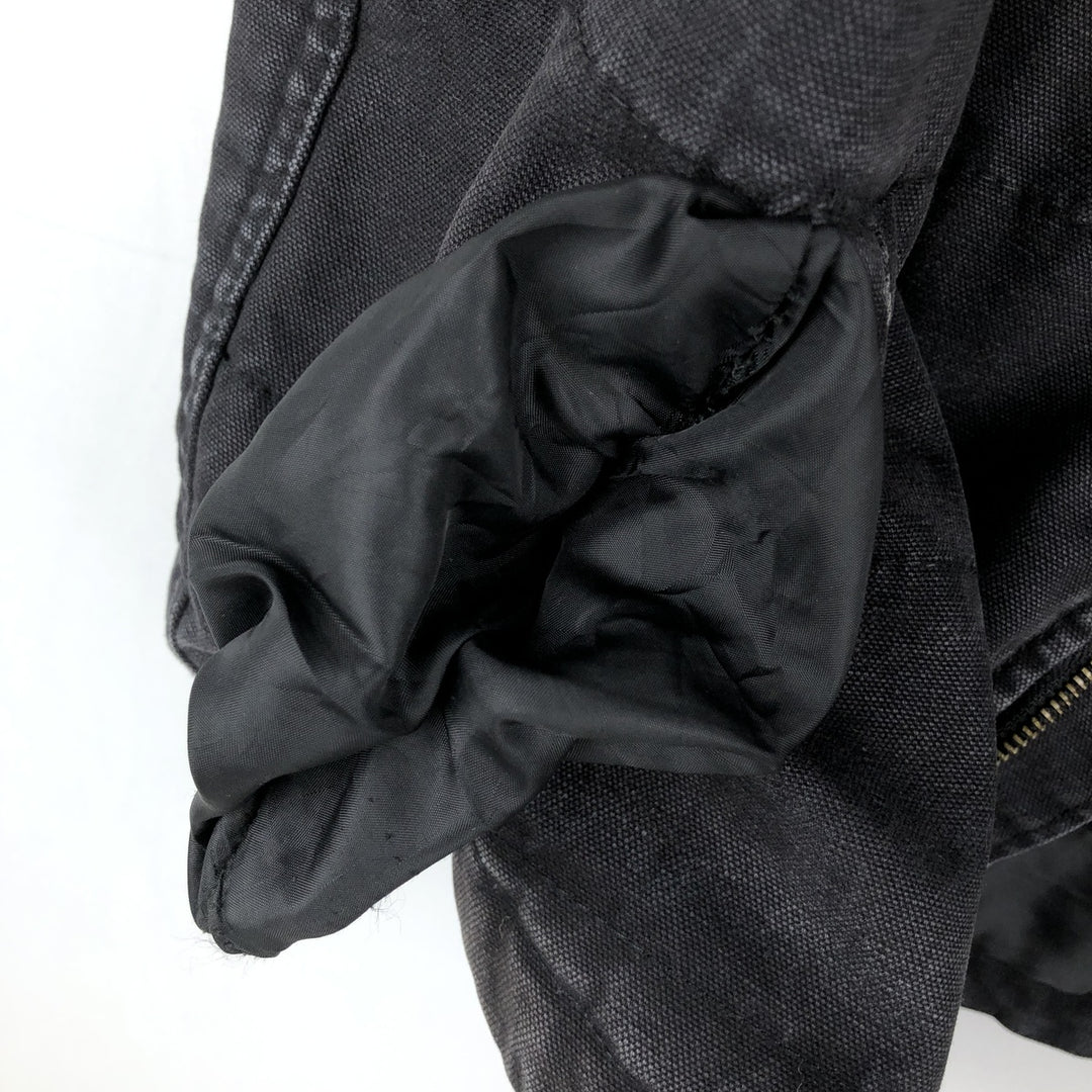 Wrangler WORK WEAR Hooded Padded Duck Vest, Men's Size XL (approx.) cotton black type Vintage Second Hand