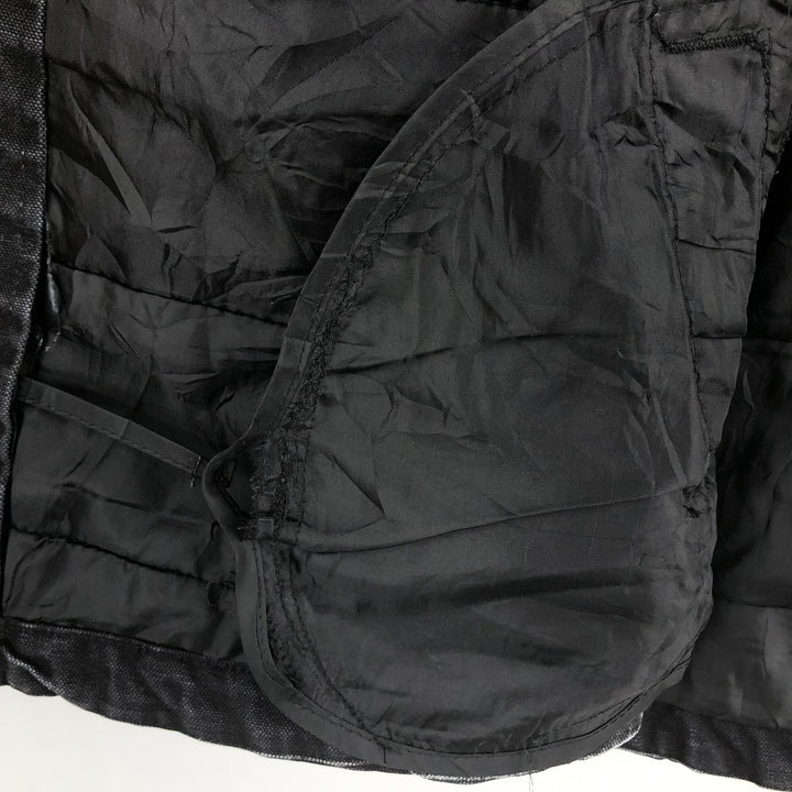 Wrangler WORK WEAR Hooded Padded Duck Vest, Men's Size XL (approx.) cotton black type Vintage Second Hand