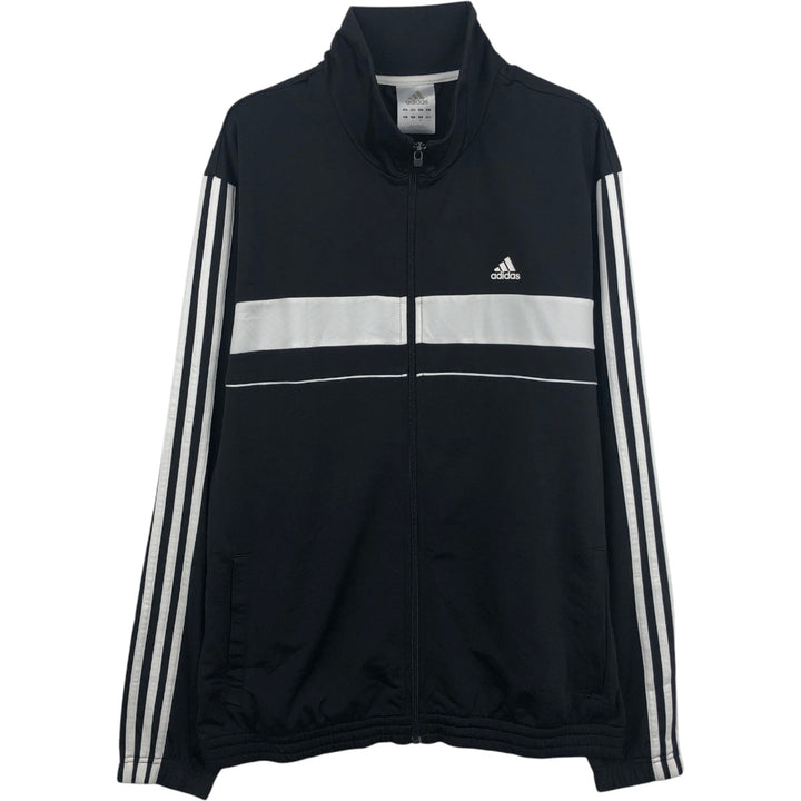 Adidas adidas jersey track jacket men's size L polyester black type Vintage Second Hand