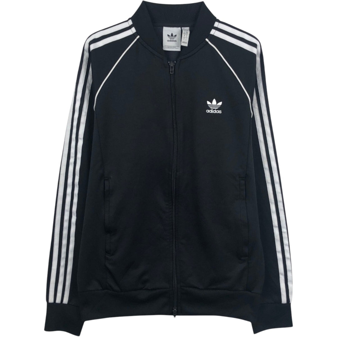 Adidas ORIGINALS Trefoil Logo Track Jacket, Men's Size L (approx.) polyester black type Vintage Second Hand
