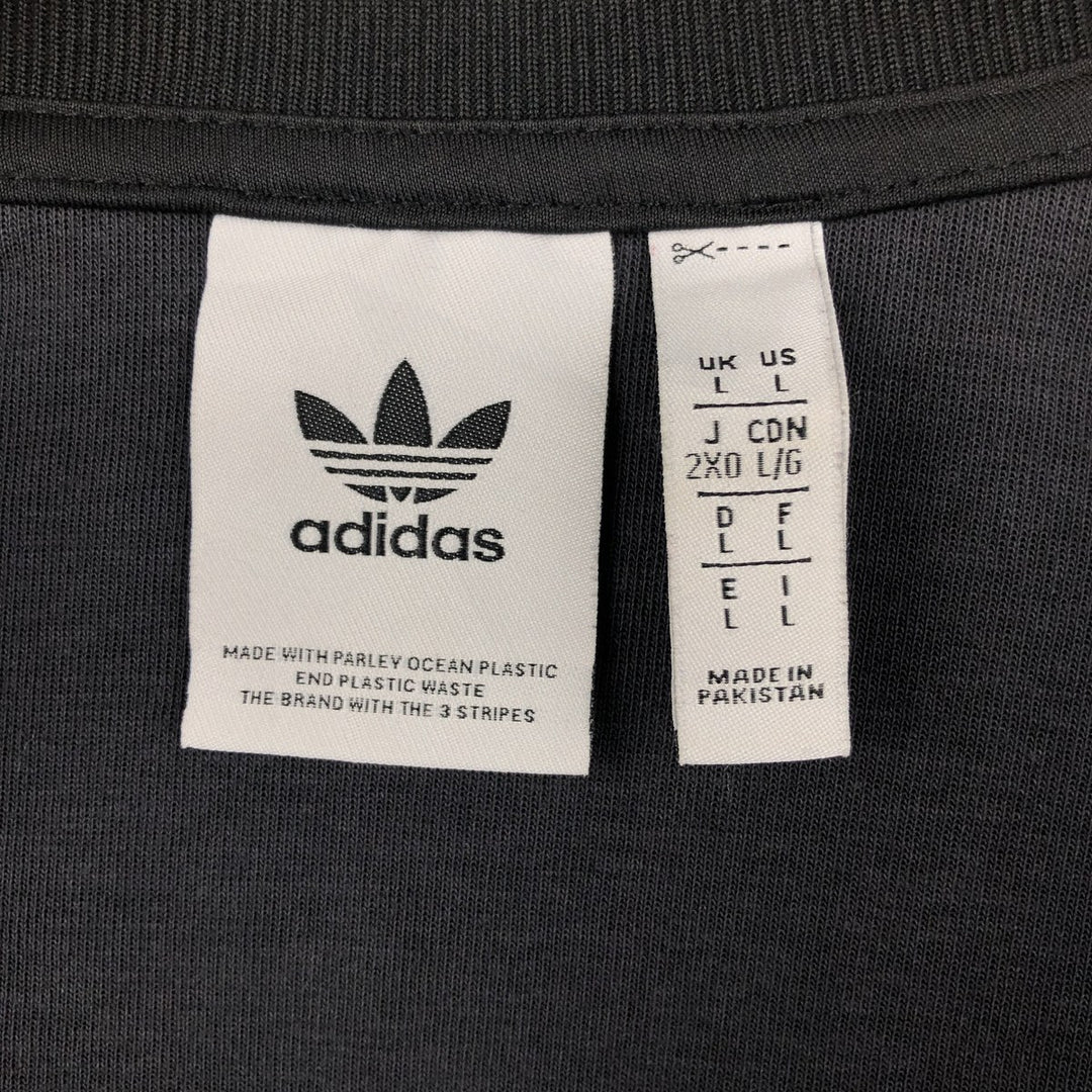 Adidas ORIGINALS Trefoil Logo Track Jacket, Men's Size L (approx.) polyester black type Vintage Second Hand
