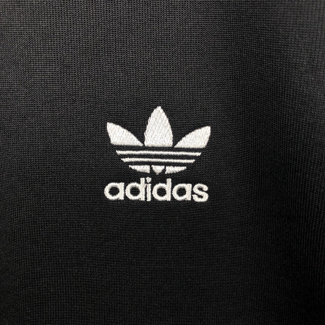 Adidas ORIGINALS Trefoil Logo Track Jacket, Men's Size L (approx.) polyester black type Vintage Second Hand