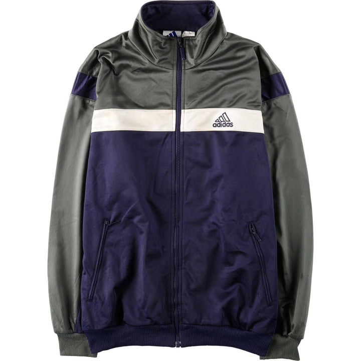 00'S adidas jersey track jacket, men's size M polyester Khaki type Vintage Second Hand