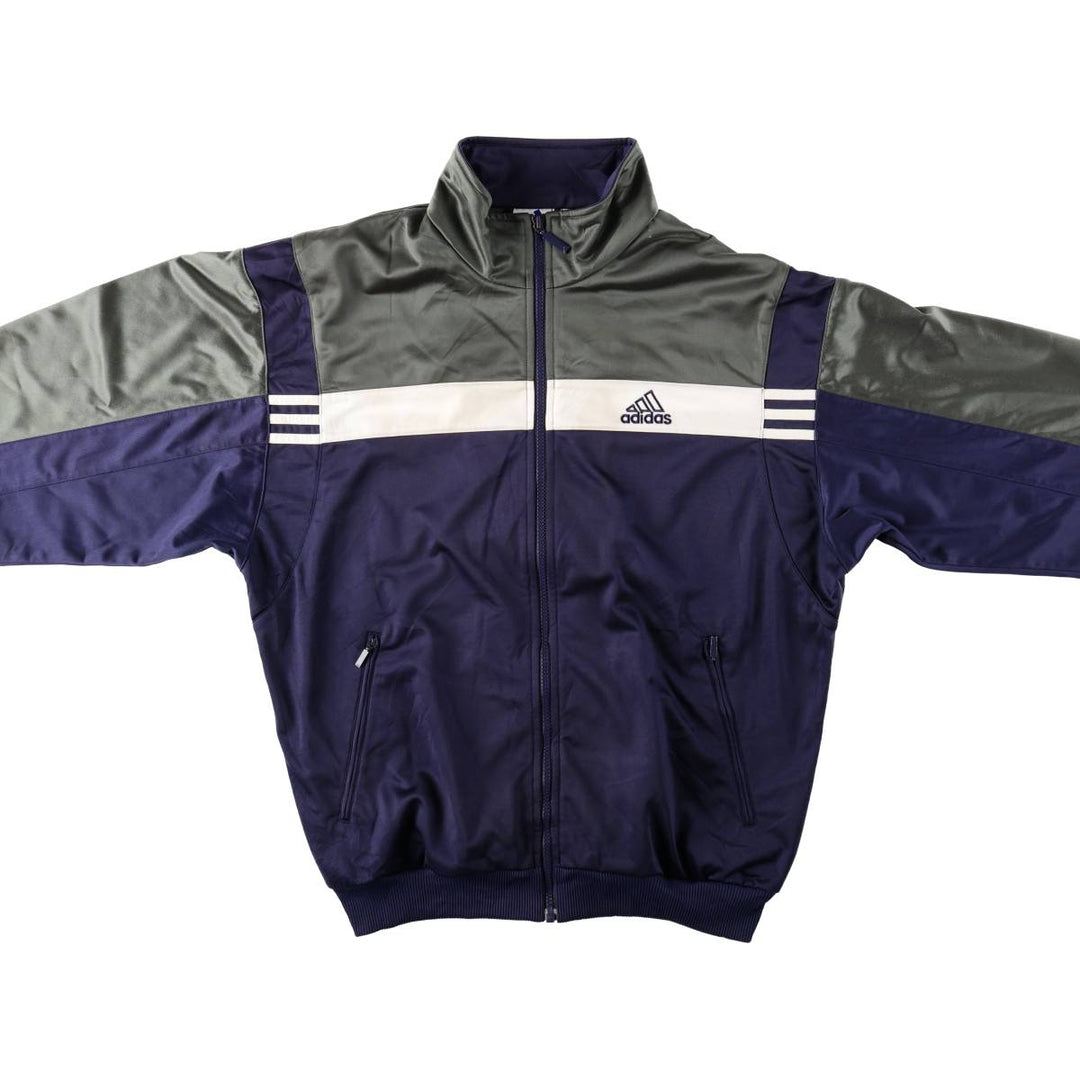 00'S adidas jersey track jacket, men's size M polyester Khaki type Vintage Second Hand