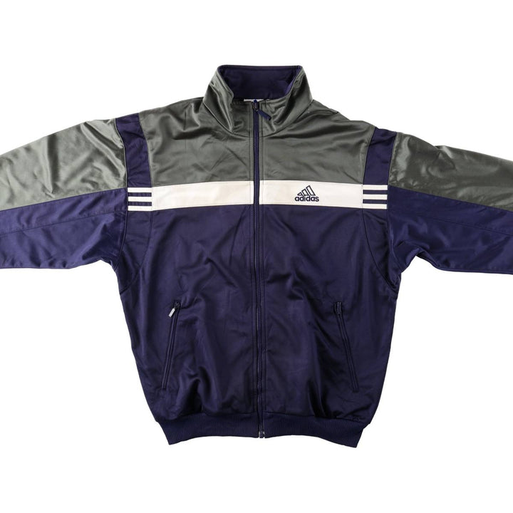 00'S adidas jersey track jacket, men's size M polyester Khaki type Vintage Second Hand