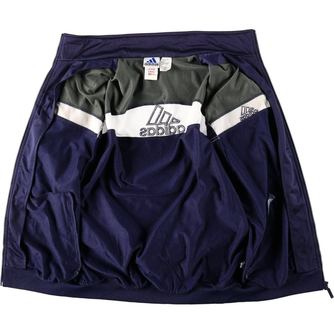00'S adidas jersey track jacket, men's size M polyester Khaki type Vintage Second Hand
