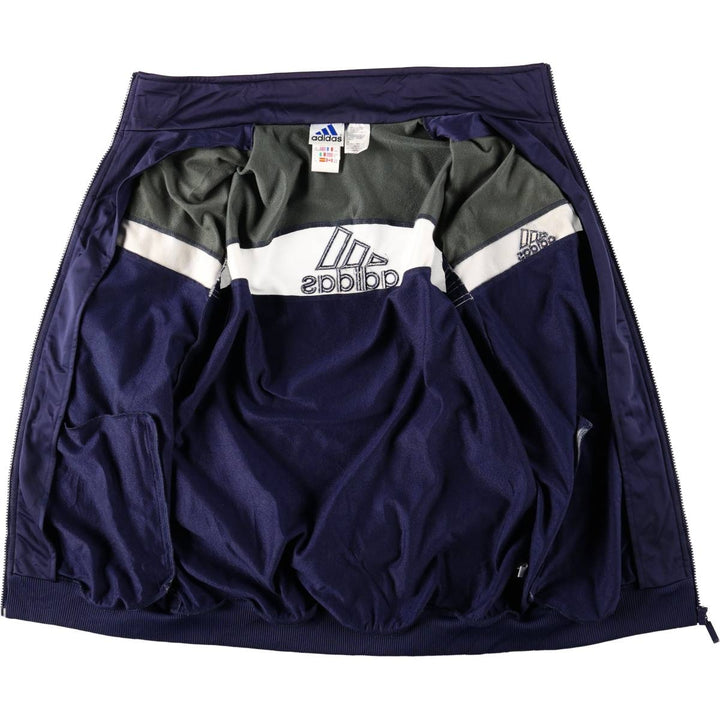 00'S adidas jersey track jacket, men's size M polyester Khaki type Vintage Second Hand