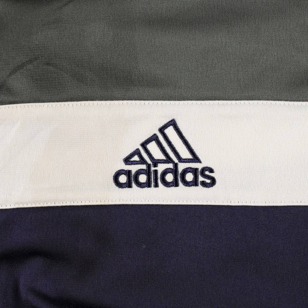 00'S adidas jersey track jacket, men's size M polyester Khaki type Vintage Second Hand