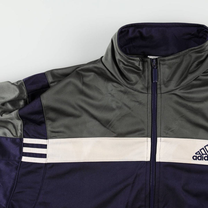 00'S adidas jersey track jacket, men's size M polyester Khaki type Vintage Second Hand
