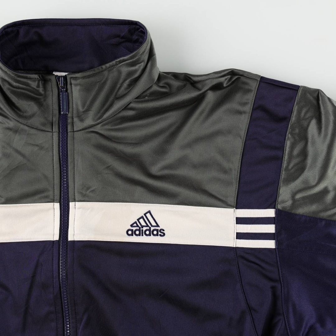 00'S adidas jersey track jacket, men's size M polyester Khaki type Vintage Second Hand