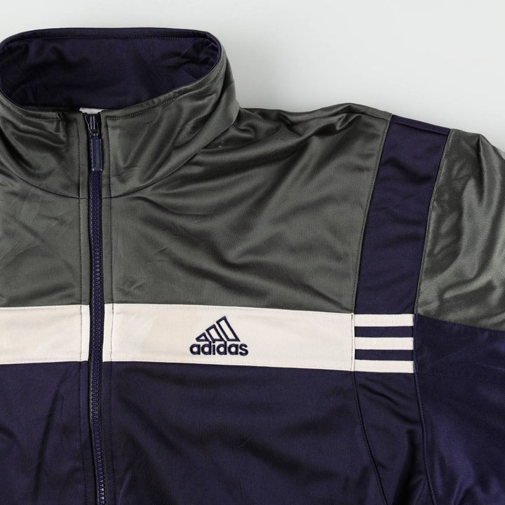 00'S adidas jersey track jacket, men's size M polyester Khaki type Vintage Second Hand