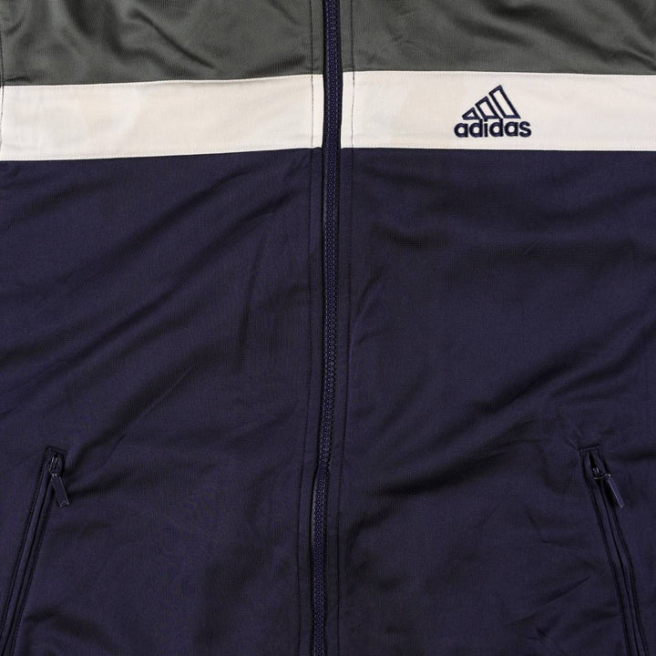 00'S adidas jersey track jacket, men's size M polyester Khaki type Vintage Second Hand