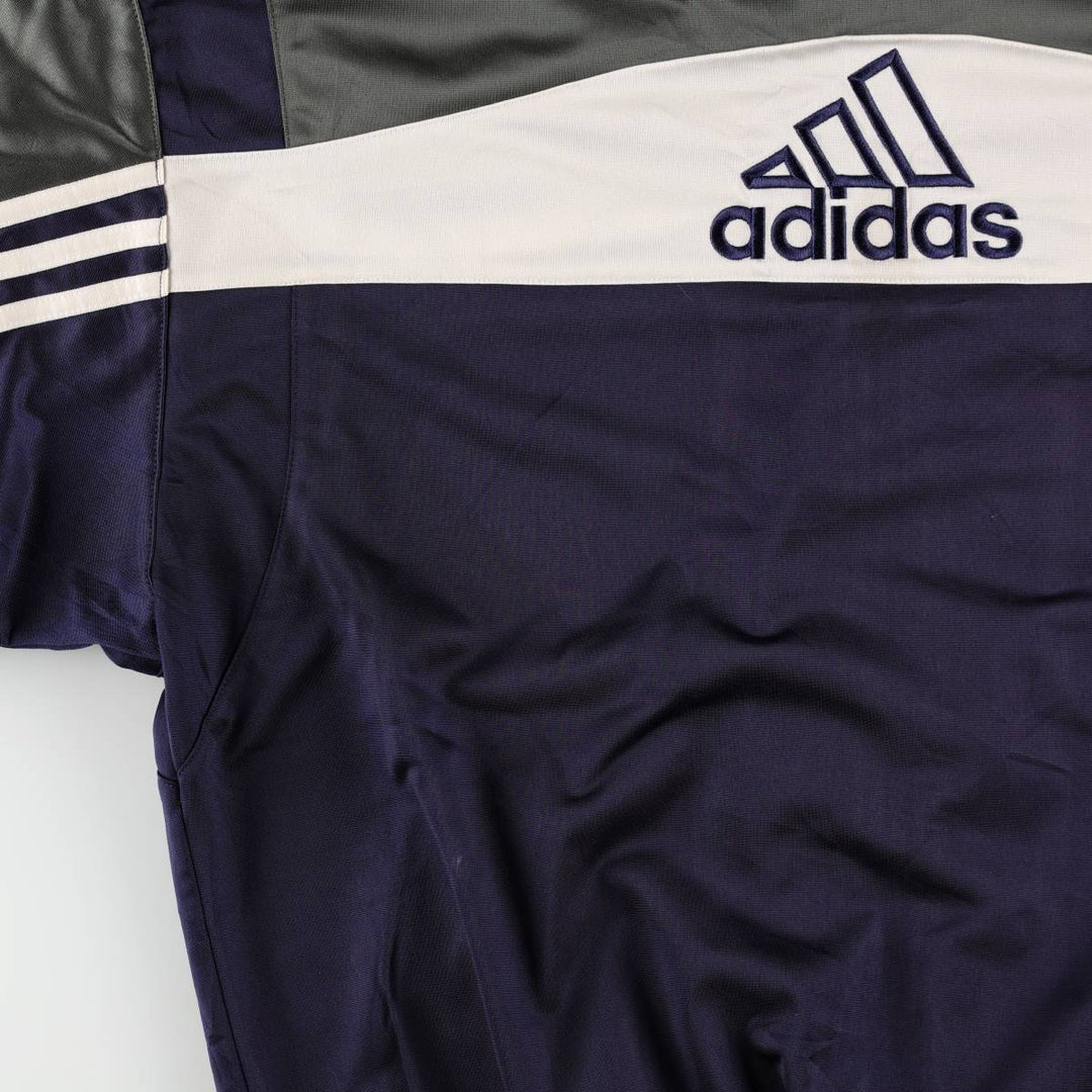 00'S adidas jersey track jacket, men's size M polyester Khaki type Vintage Second Hand