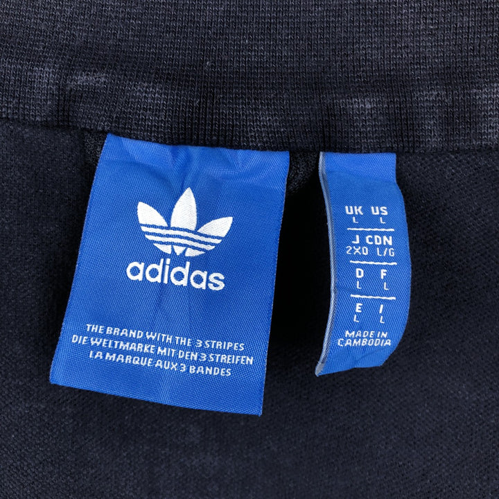 Adidas ORIGINALS Trefoil Logo Track Jacket, Men's Size L (approx.) cotton black type Vintage Second Hand