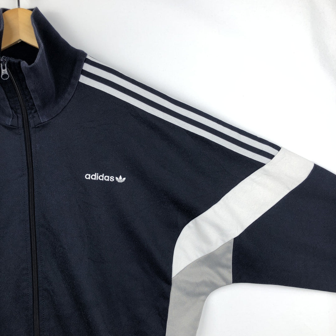 Adidas ORIGINALS Trefoil Logo Track Jacket, Men's Size L (approx.) cotton black type Vintage Second Hand