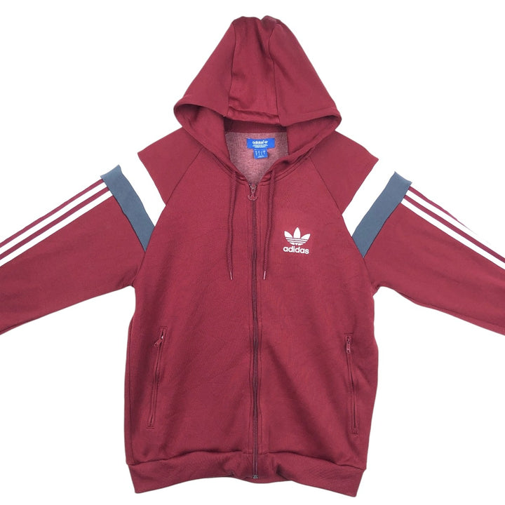 Adidas ORIGINALS Trefoil Logo Track Jacket (Men's Size M) polyester Red type red-purple Vintage Second Hand