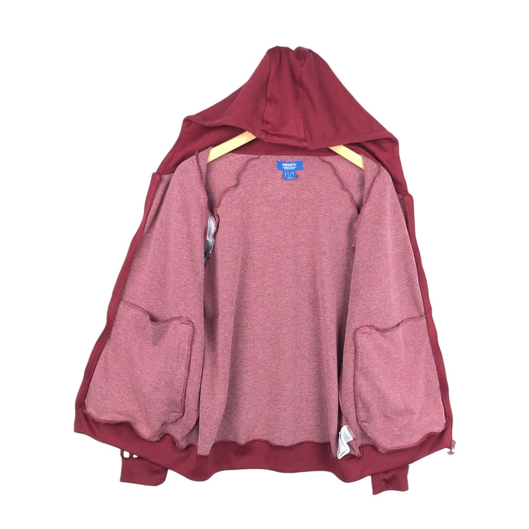 Adidas ORIGINALS Trefoil Logo Track Jacket (Men's Size M) polyester Red type red-purple Vintage Second Hand