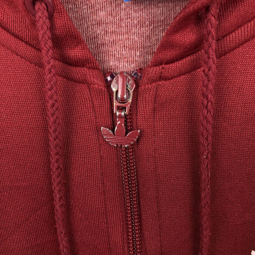 Adidas ORIGINALS Trefoil Logo Track Jacket (Men's Size M) polyester Red type red-purple Vintage Second Hand