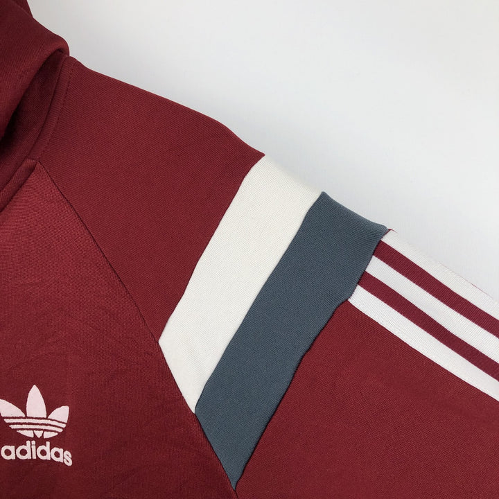 Adidas ORIGINALS Trefoil Logo Track Jacket (Men's Size M) polyester Red type red-purple Vintage Second Hand
