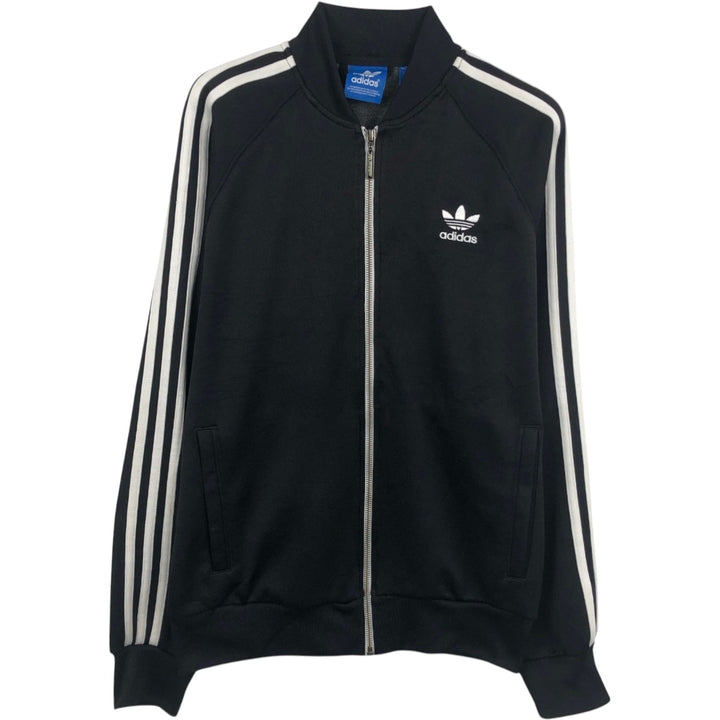 Adidas ORIGINALS Trefoil Logo Track Jacket, Men's Size M (approx.) polyester black type Vintage Second Hand