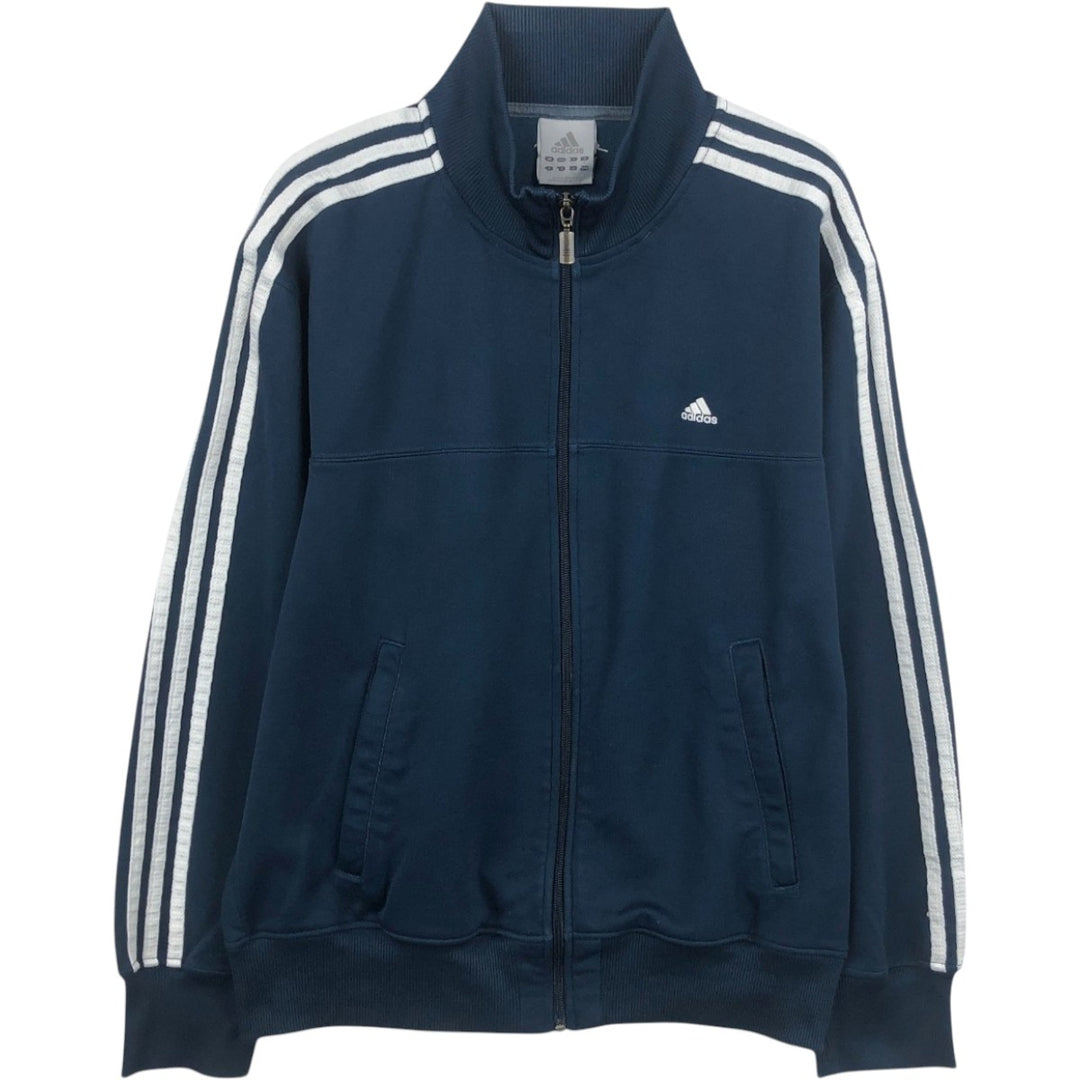 00'S adidas jersey track jacket, men's size M cotton navy blue type Vintage Second Hand