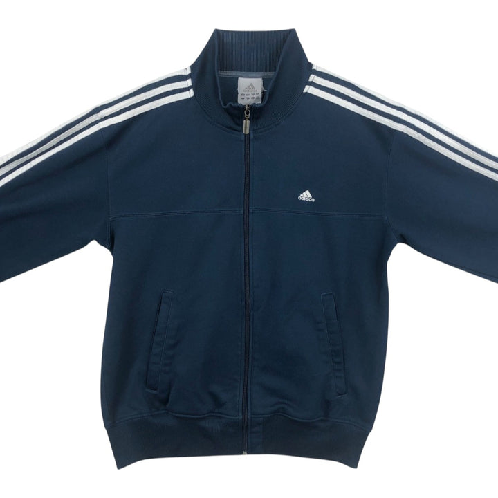 00'S adidas jersey track jacket, men's size M cotton navy blue type Vintage Second Hand