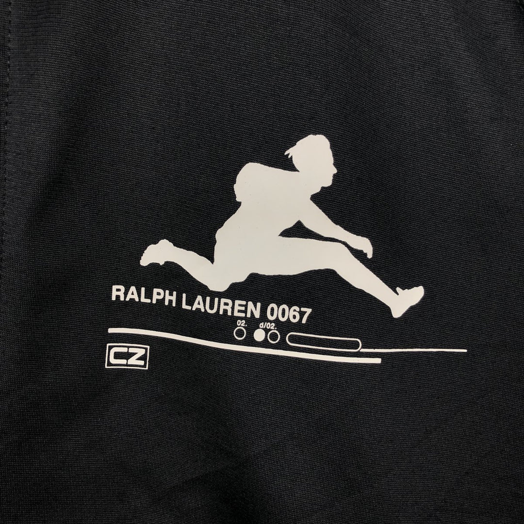 Ralph Lauren POLO by Ralph Lauren Jersey Track Jacket, Men's Size L polyester black type Vintage Second Hand