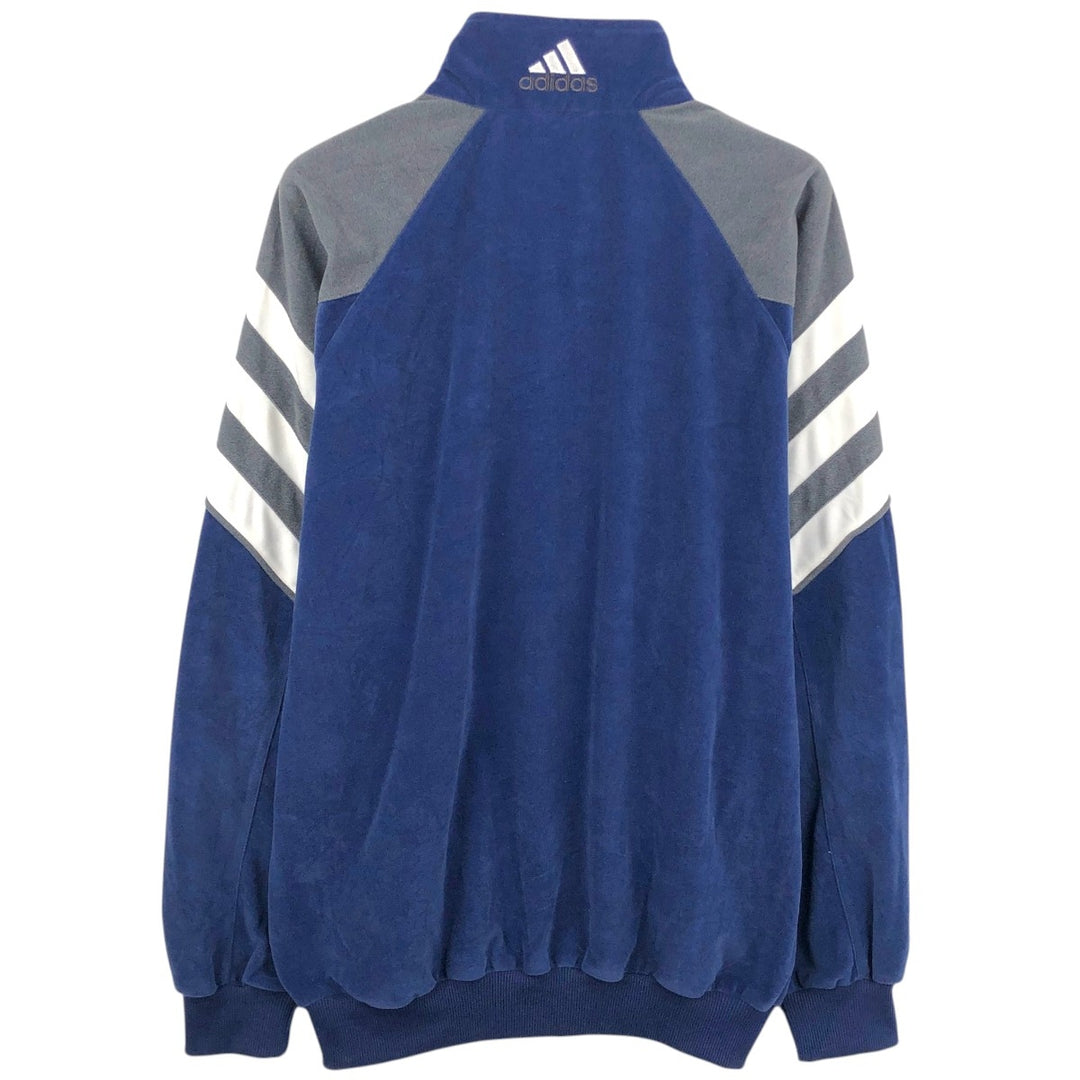 00'S adidas jersey track jacket, men's size L polyester Charcoal Vintage Second Hand